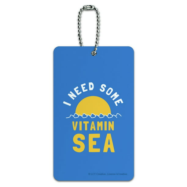 I Need Some Vitamin Sea Beach Funny Humor Home Business Office Sign